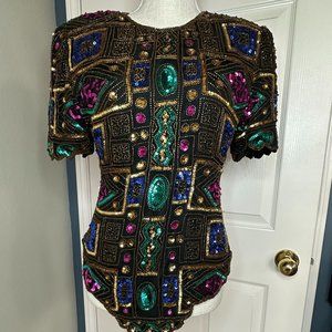 Fancy Blouse : this bedazzled fancy blouse is colorful